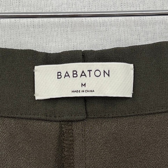ARITZIA BABATON Dexter Pants Womens Medium Green High rise Pull On Triacetate - Picture 8 of 16